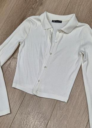 Кардиган жіночий zara білий на ґудзиках