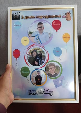 Постер с днем рождения