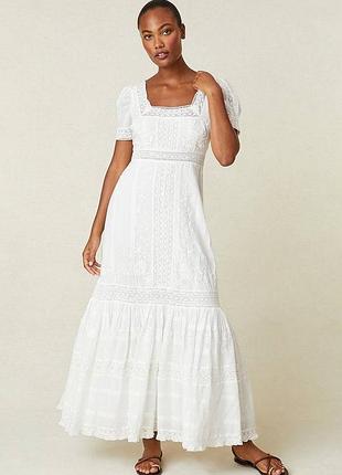 Дизайнерское платье шитье ришелье loveshackfancy