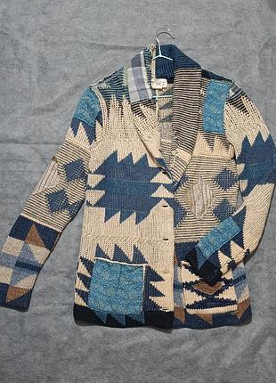 Коллекционный вязаный кардиган пэчворк denim &amp; supply ralph lauren