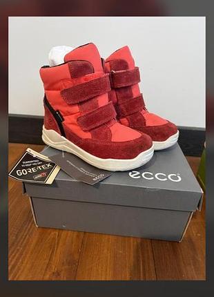 Дитячі чоботи ecco gore-tex червоні, розмір 28