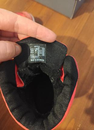 Дитячі чоботи ecco gore-tex червоні, розмір 28 5