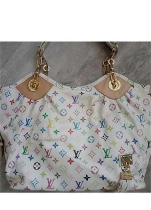 Сумка жіноча louis vuitton multicolore monogram біла