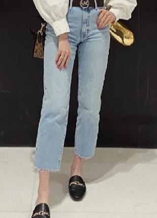 Джинси river island прямі блакитні середня посадка