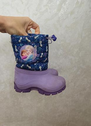 Зимние термочобитки дутики девочке 25р frozen ледяное сердце