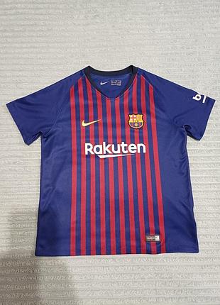 Оригинальная детская футболка fc barcelona 2018/19, размер 122-128