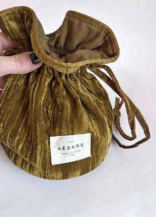 Оксамитова косметичка  торбочка sezane 3