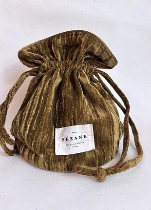 Оксамитова косметичка  торбочка sezane 2