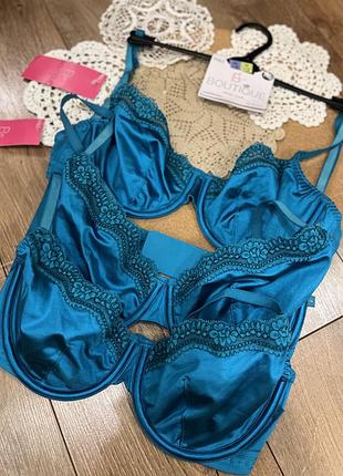 Бюстгальтер жіночий m&s бірюзовий з мереживом
