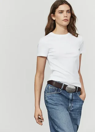 Женская хлопковая футболка massimo dutti