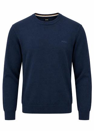 Светр чоловічий boss men's classic cotton sweater bf-477-002nv 3xl