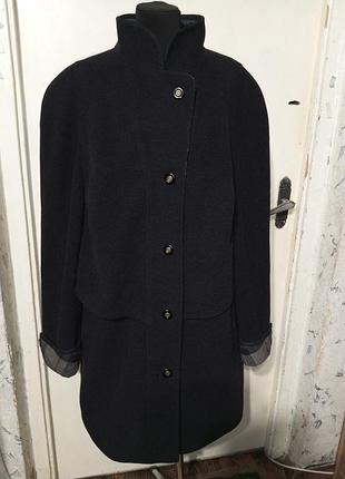 Італійське woolmark вовняне-кашемірове елегантне пальто-полупальто 46-48 2-4xl батал köhler&krenzer