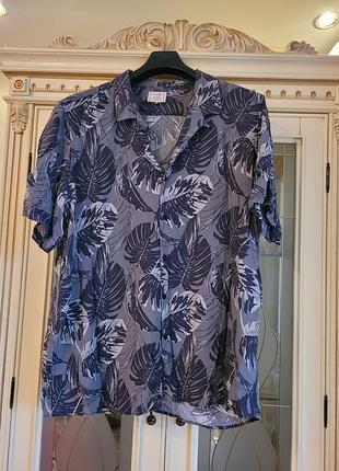 Брендовая рубашка 3xl.вискоза.