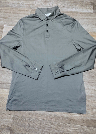 Мужское брендовое поло autograph , размер l , 100% supima cotton , smokey green .