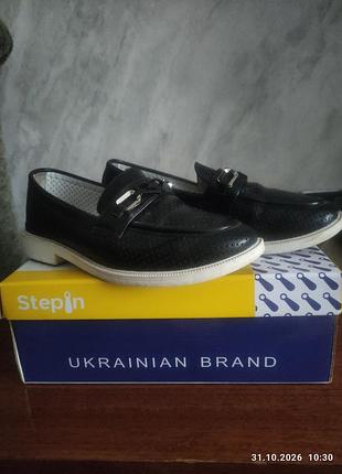 Туфлі для дівчинки stepin, чорні, 34 розмір, еко-шкіра