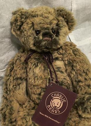 Vintage 2017 р. england -charlie bears pipsie № cb171724 , ritired - рідкісний колекційний м'який на шарнірах ведмедик - 32 см