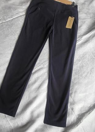 Новые утепленные брюки лосины duogilan fashion garment на мягком флисе синего цвета