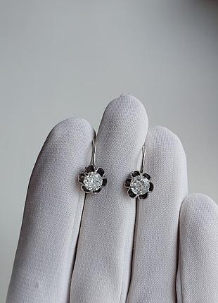 Винтажные серебряные серьги 875 пробы 6