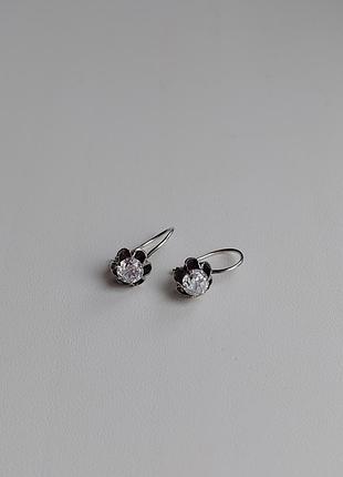 Винтажные серебряные серьги 875 пробы 2