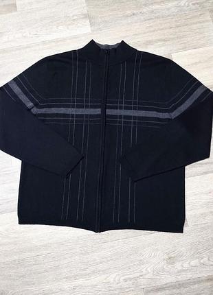 Мужской свитер на молнии f&f , размер xl-xxl .
