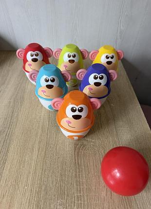 Дитячий боулінг chicco страйк мавпи різнокольоровий