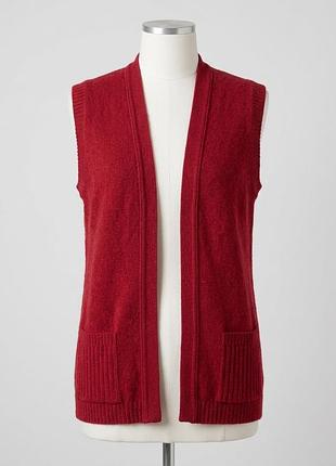 Вінтажний вовняний жилет st. michael 100% shetland wool (розмір 10 / s-m)