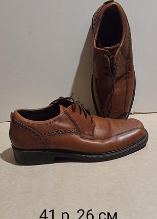 Кожаные мужские туфли из линейки m&amp;s collection, 41 р