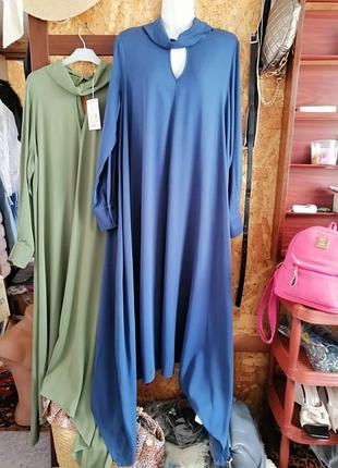 Сукня 100% віскоза бренд одягу azuri розміри m l xl 2xl колір хакі та синій