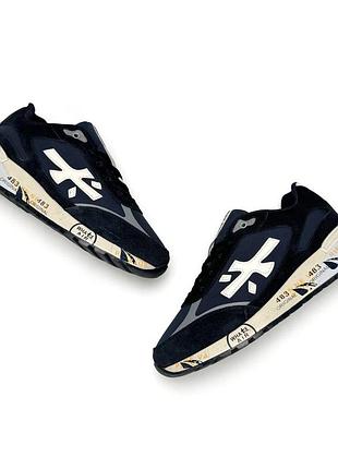 Premiata moerun fur m navy white beige