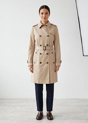 Класичний бежевий тренч плащ esprit з підкладкою (розмір m/l)