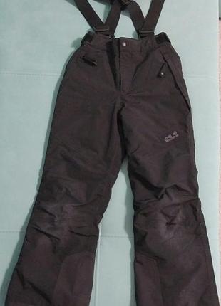 Лижні штани для хлопчика jack wolfskin, чорні, зріст 140 см