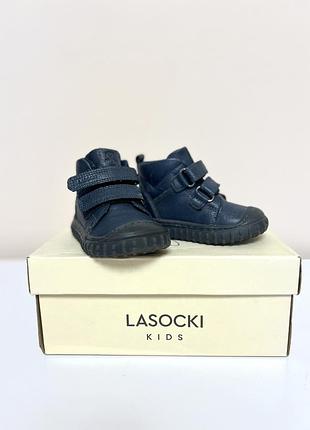 Черевики lasocki kids сині демісезонні шкіряні на липучках 13,1 см