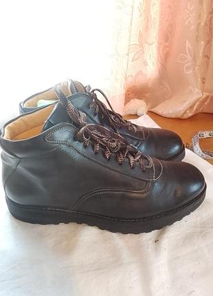 Элитные кожаные ботинки heschung (франция) на подошве vibram. оригинал!