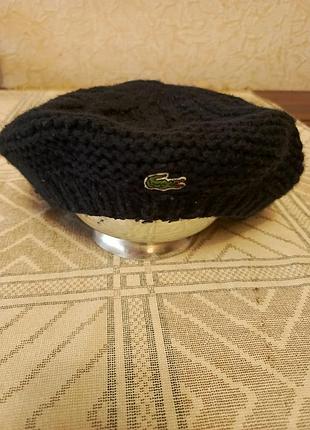 Берет женский lacoste. размер 56. (вовна)