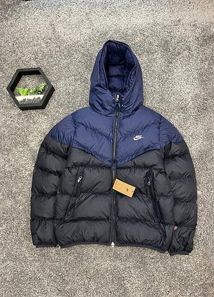 Пуховик nike storm-fit сине-черный