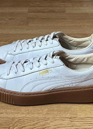 Кожаные кроссовки puma в отличном состоянии 39 размера