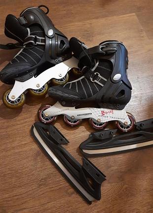 2 в 1 м ролики+ коньки  signa sport power transfer раз 40