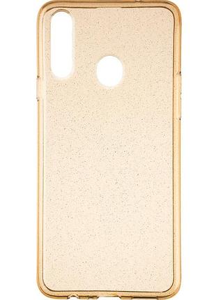 Чехол силиконовый remax glossy shine для samsung a20s защитный с плотной посадкой золотой mc-16021