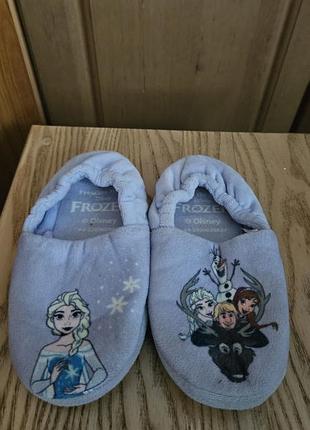 Дитячі кімнатні капці disney frozen ельза, холодне серце 31 розмір, 20 см (в1)