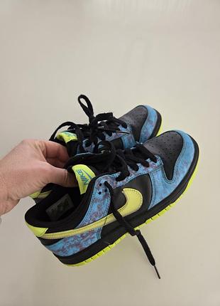 Кросівки nike dunk чорно-блакитні з жовтим