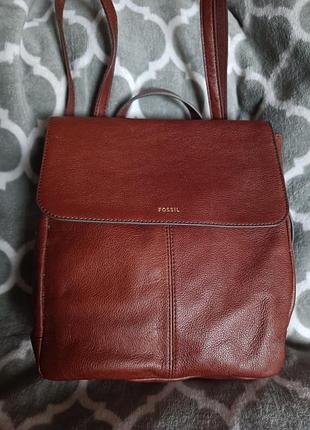 Новый кожаный рюкзак fossil claire backpack (натуральная кожа)