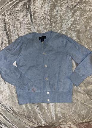Кардиган polo ralph lauren блакитний в'язаний