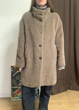 Розкішне пальто rosso35 з альпаки та вовни, teddy coat