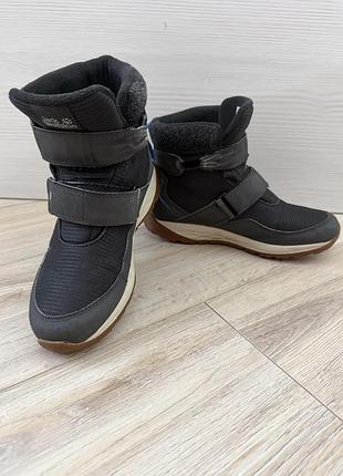 Зимові чоботи jack wolfskin чорні на липучках