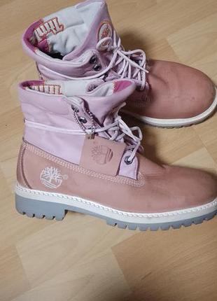 Черевики жіночі timberland шкіряні рожеві 24,5-25 см