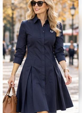 Fred & perry люксова натуральна сукня плаття ділове офісне casual shic