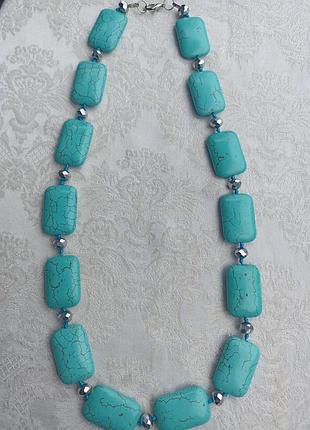 Бусы винтаж времён ссср,бирюза. 3