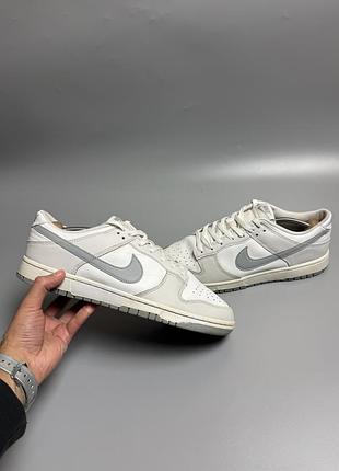 Оригінальні nike dunk low retro white/grey dv0831-106 розмір 46 / 30 см
