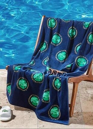 Большое красивое пляжное полотенце lacoste полотенце пляжное лакост рисунок теннис