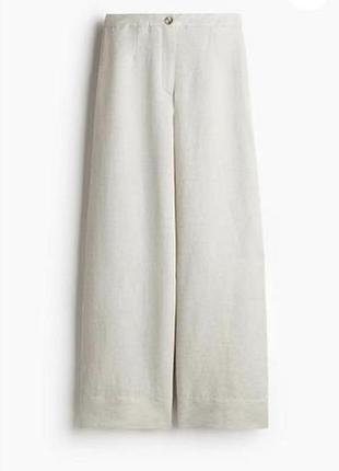 Лляні брюки h&m casual